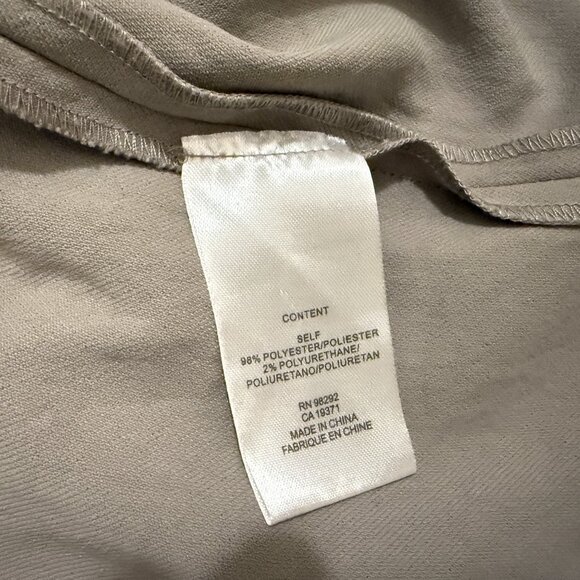 Tibi chalky drape pleat sleeve top in mink grey, size 12 - Picture 8 of 8